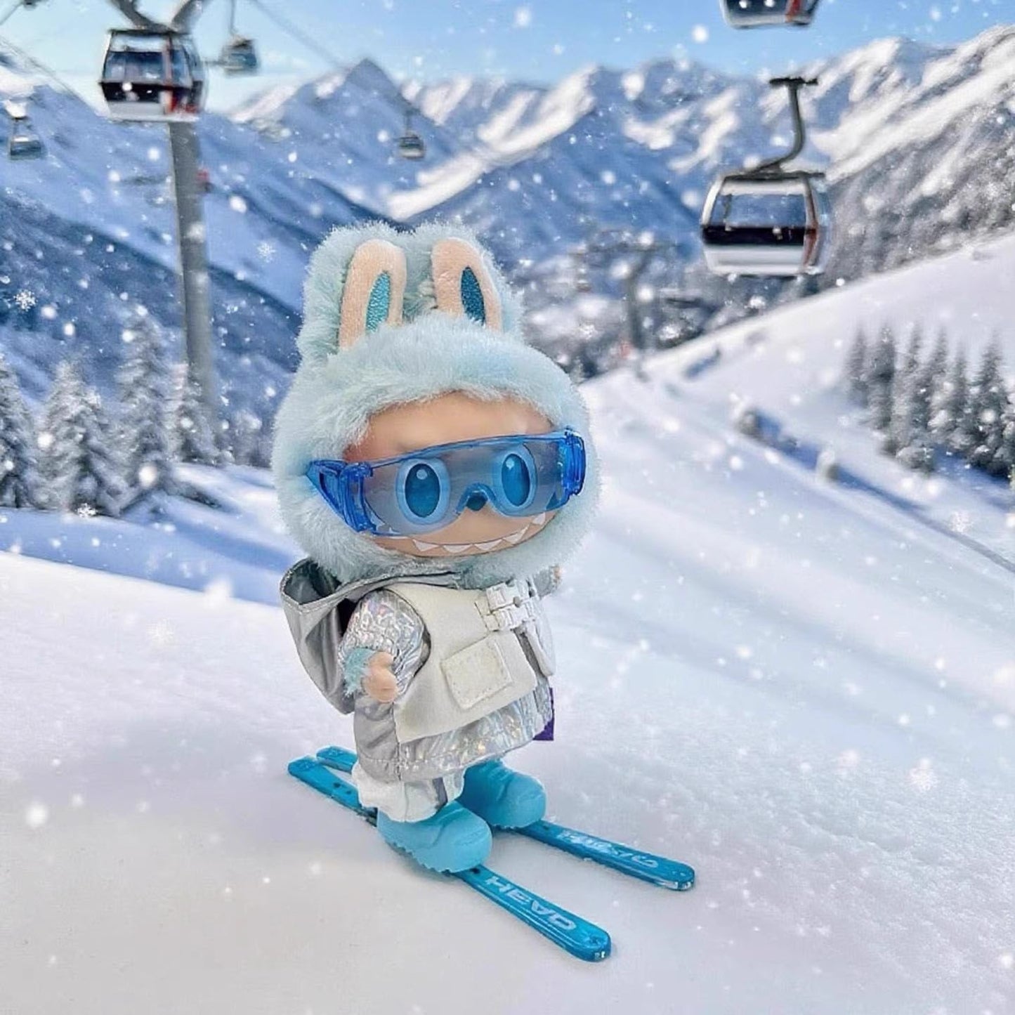 Alpine Ski Squad costum style - Handmand Labubu Doll Outfit