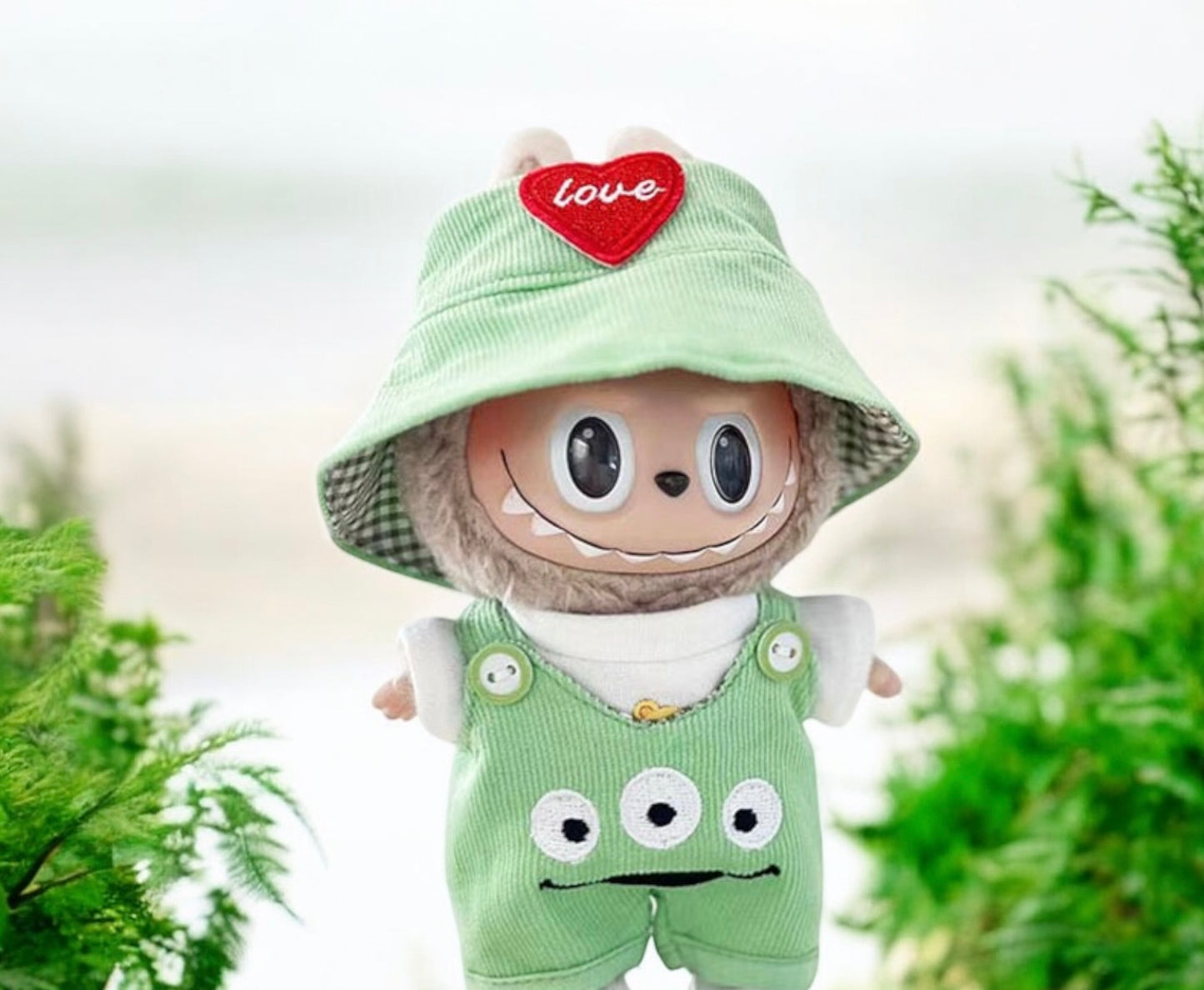 Handmand Labubu Retro Workwear Bucket Hat Outfit