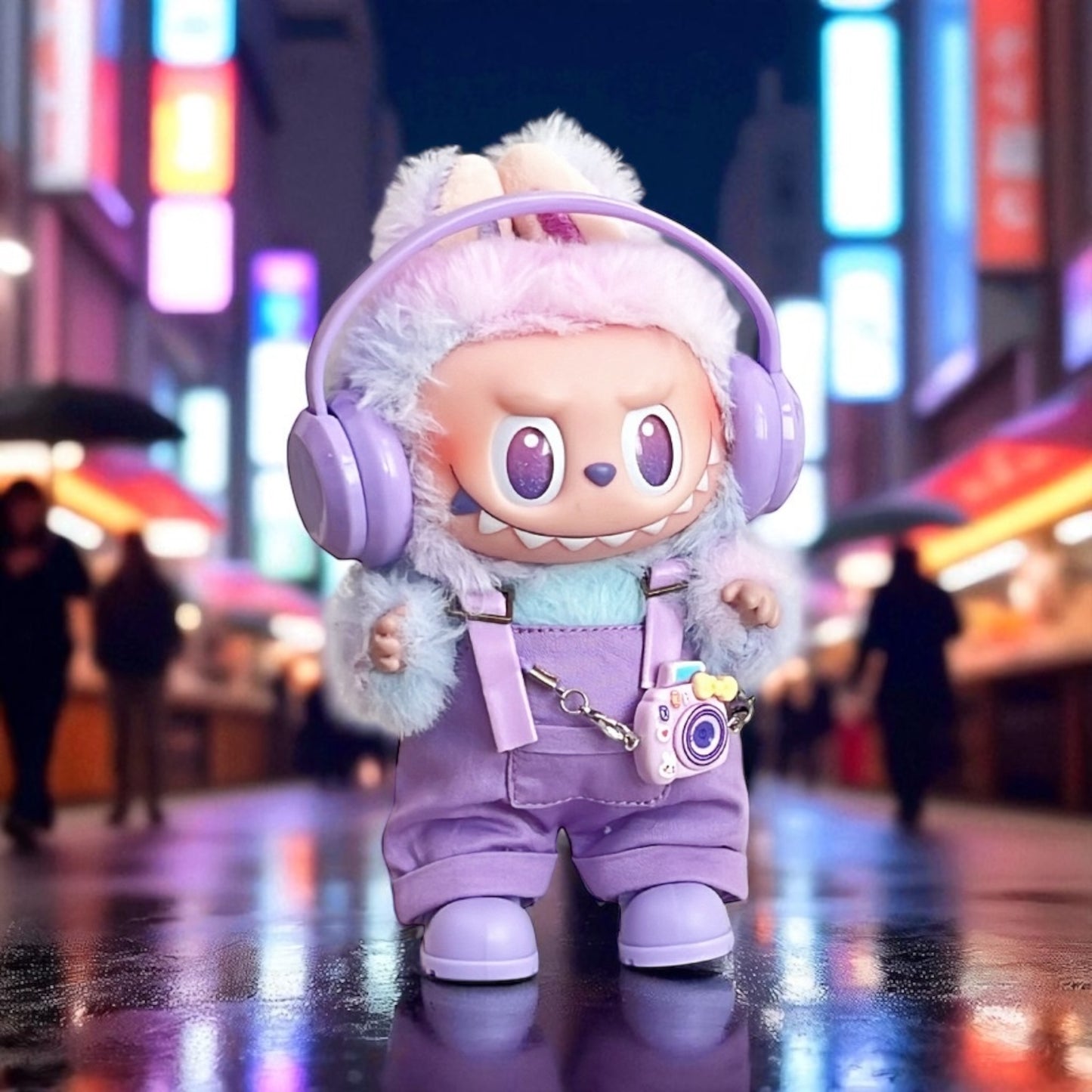 Handmand Labubu Doll Pastel Dungaree style Outfit
