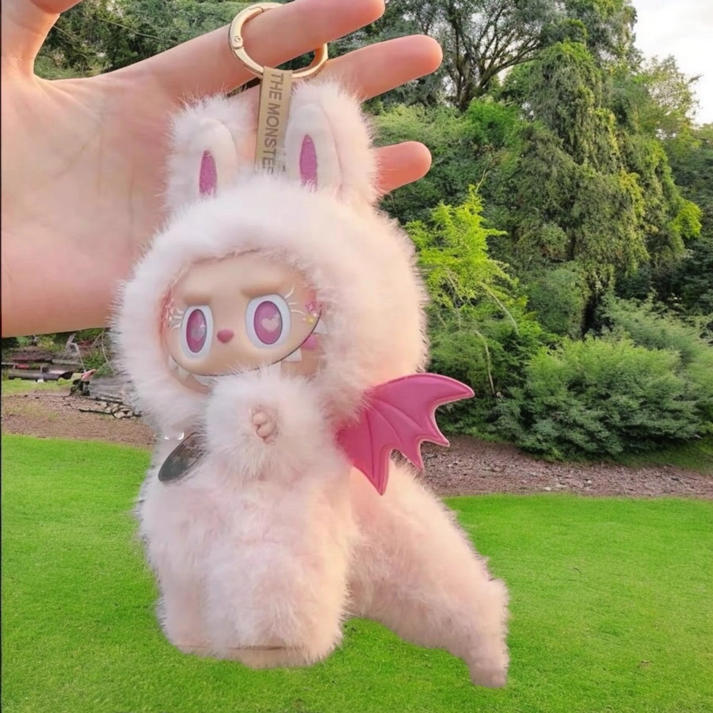 Pink Dinosaur Zimomo style - Handmand Labubu Doll Outfit