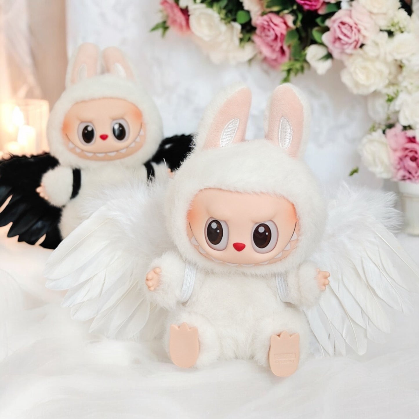 Elevate your Labubu doll's look with these handmade Angel Wings! Compatible with version 1, 2, and 3 of the Labubu outfit, you can now bring your doll's fantasies to life. Fast shipping available for worldwide orders. (Labubu figure not included).