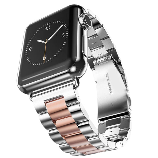 Stainless Steel 3-Link Band - Rose Gold / Silver for Apple Watch