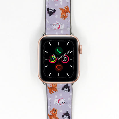 Disney The Aristocats "Marie & Co." Hybrid Leather & Silicone Apple Watch Band - 1043
