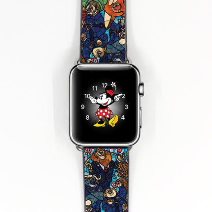 Apple watch band iwth Zootopia  pattern placing on the white Background