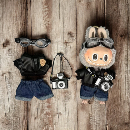 Street Photographer Outfit Set - Handmand outfit compatible with Labubu Doll