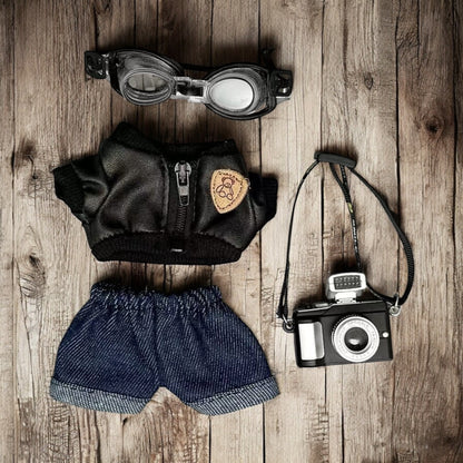 Street Photographer Outfit Set - Handmand outfit compatible with Labubu Doll