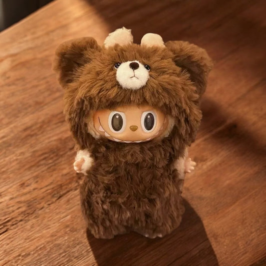 Labubu Outfit Brown Bear style - Handmand Labubu Doll Outfit