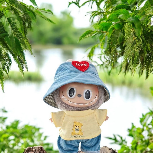Own the #1 trending Labubu accessory of 2025! This isn’t just a hat – it’s a storytelling piece where retro machinery meets urban cuteness. The adjustable strap ensures a glove-like fit for display shelves or photoshoots, while the hidden love embroidery whispers Labubu’s signature mischief. Pair it with our bestselling workwear overalls to dominate doll collector feeds!