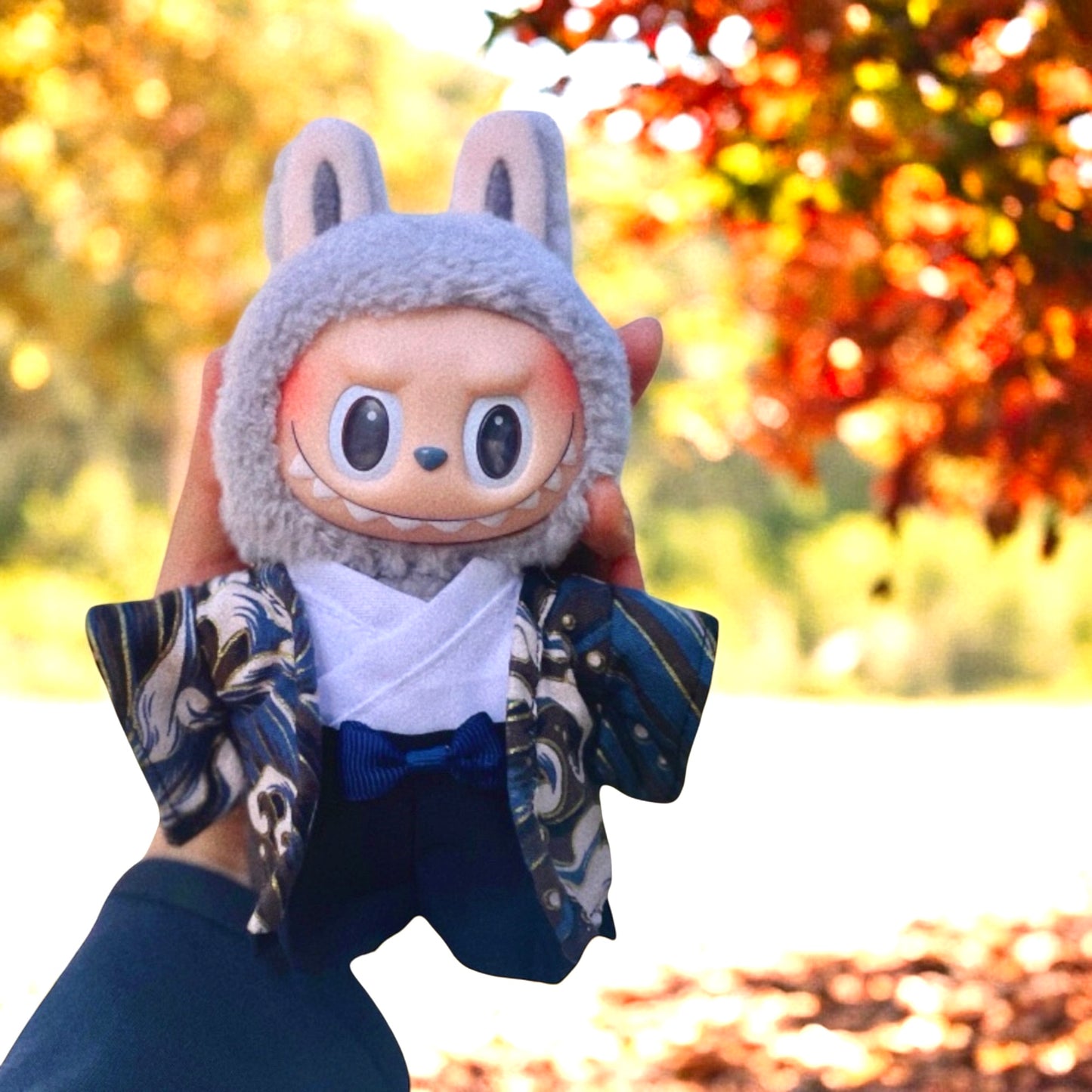 Handmand Japanese Men Kimono Sweetheart Style Outfit, fits for 17cm Labubu doll