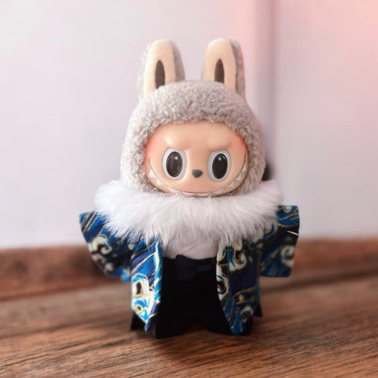 Handmand Japanese Men Kimono Sweetheart Style Outfit, fits for 17cm Labubu doll