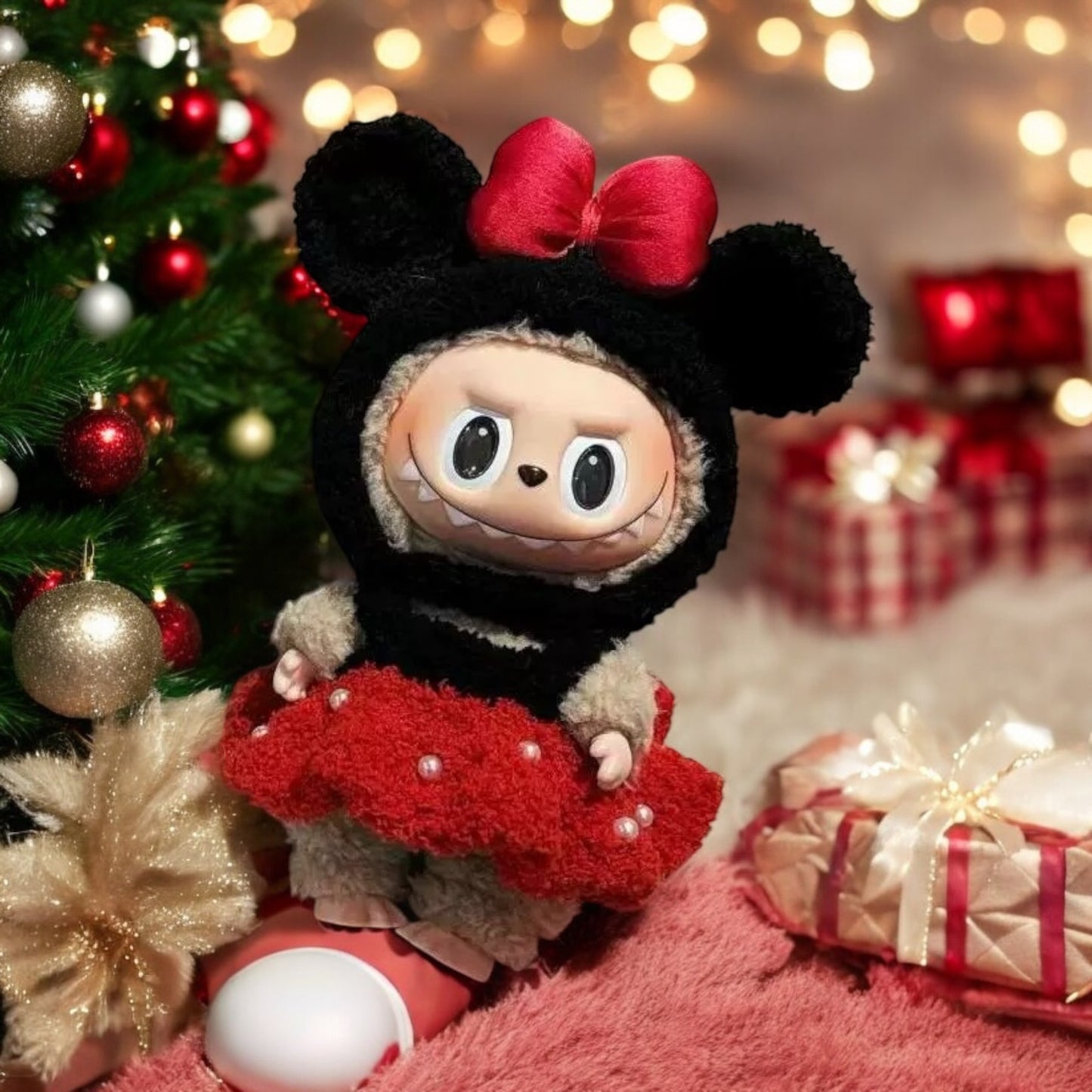 Minnie Mouse costume style - Handmand Labubu Doll Outfit