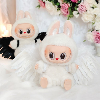 Elevate your Labubu doll's look with these handmade Angel Wings! Compatible with version 1, 2, and 3 of the Labubu outfit, you can now bring your doll's fantasies to life. Fast shipping available for worldwide orders. (Labubu figure not included).