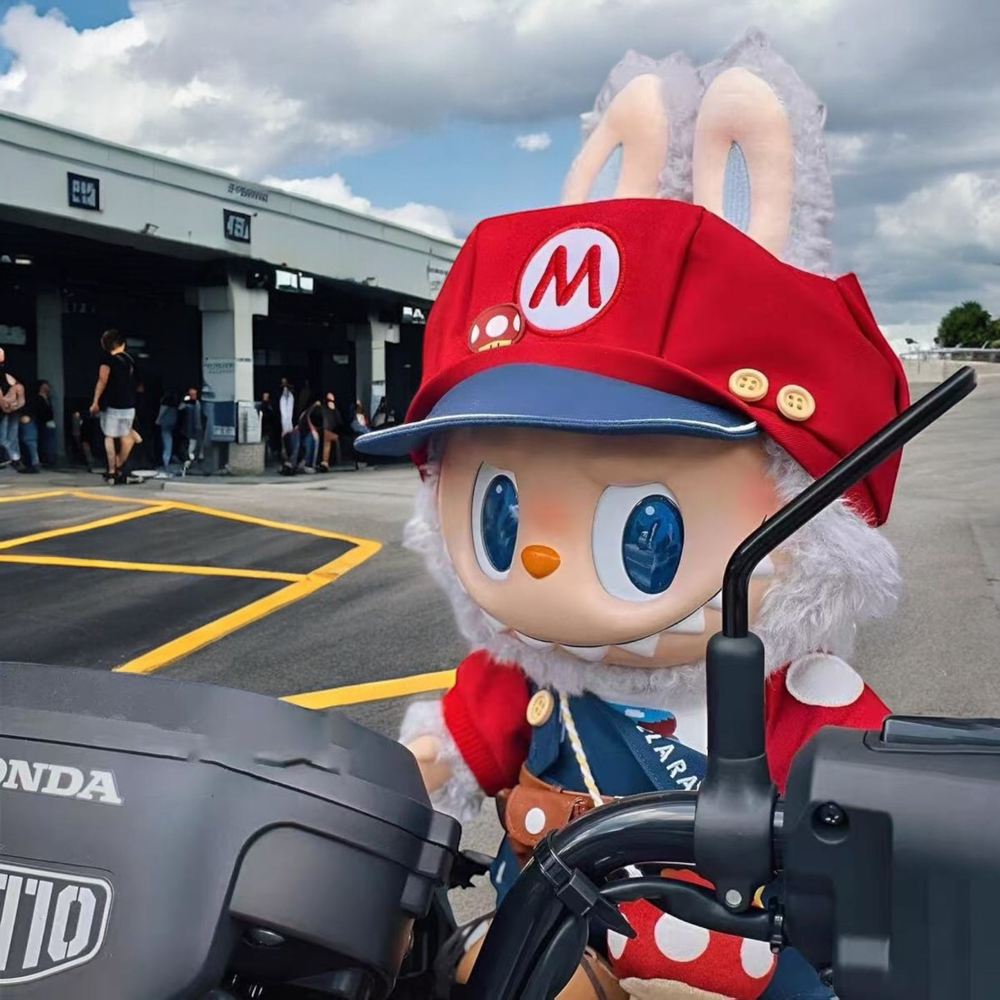 Handmand Mario Inspired costume Outfits Plumber -- Red Cap, Overalls, Mini Satchel & Mushroom Pouch